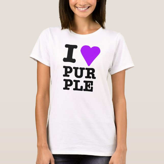 Liebe I lila T-Shirt (Vorderseite)