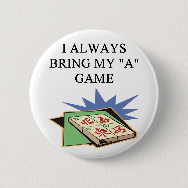 Liebe I mahjong Spieler Button (Vorderseite)
