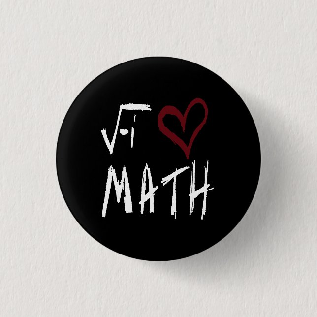 Liebe I Mathe-Knopf Button (Vorderseite)