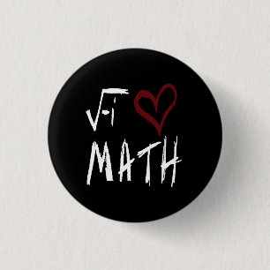 Liebe I Mathe-Knopf Button