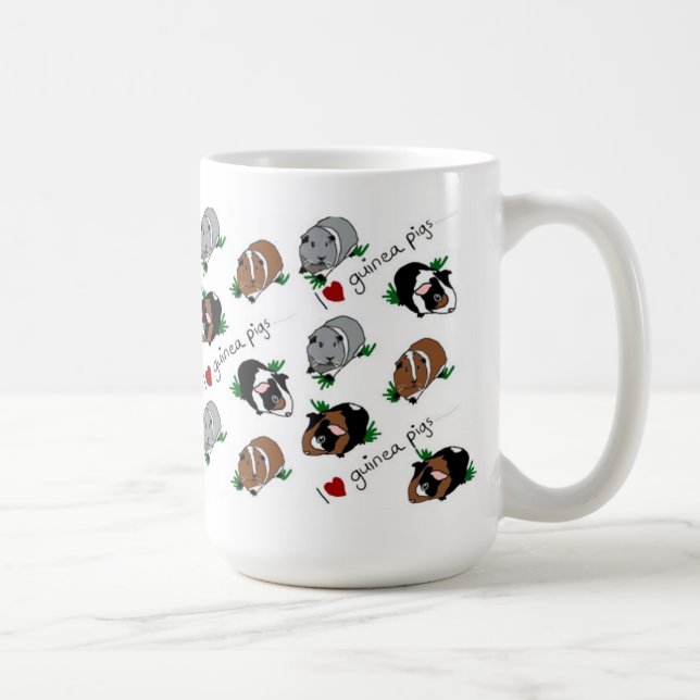 Liebe I Meerschweinchen-Tasse Kaffeetasse (Rechts)
