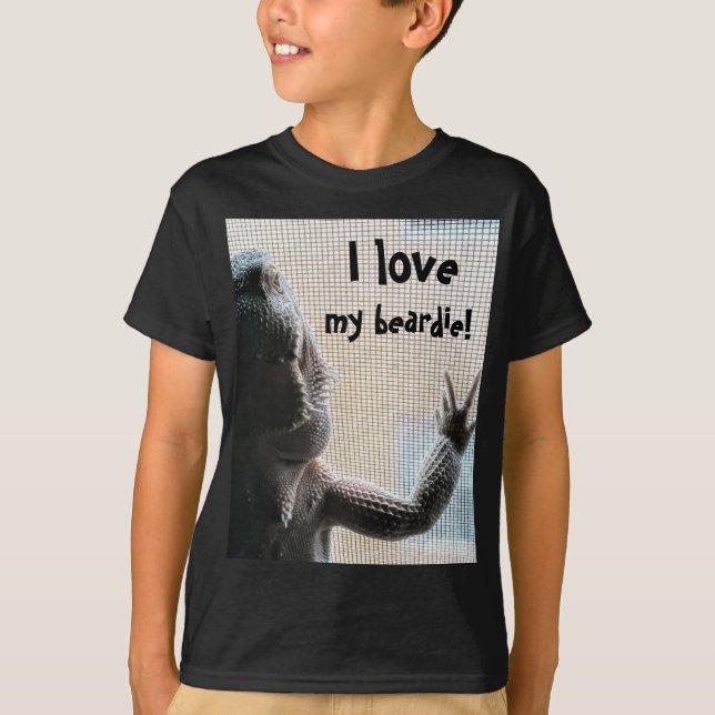 Liebe I mein beardie niedliches bärtiges T-Shirt (Vorderseite)