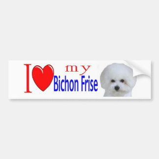 Liebe I mein bichon Afro3 Autoaufkleber
