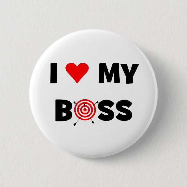 Liebe I mein Chef Button (Vorderseite)