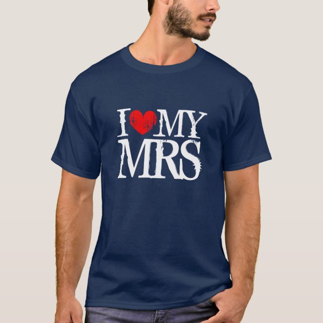 Liebe I mein Ehefrau-Shirt für Herz des Ehemanns | T-Shirt (Vorderseite)