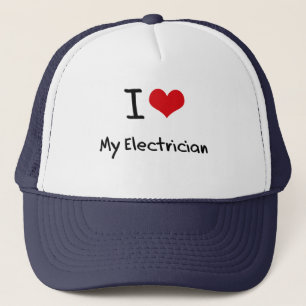 Liebe I mein Elektriker Truckerkappe