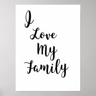 Liebe I mein Familienplakat Poster