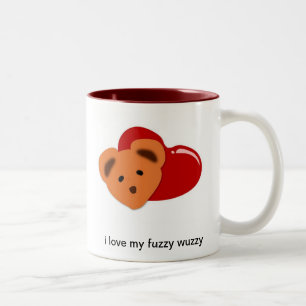 Liebe I mein flockiges wuzzy Zweifarbige Tasse
