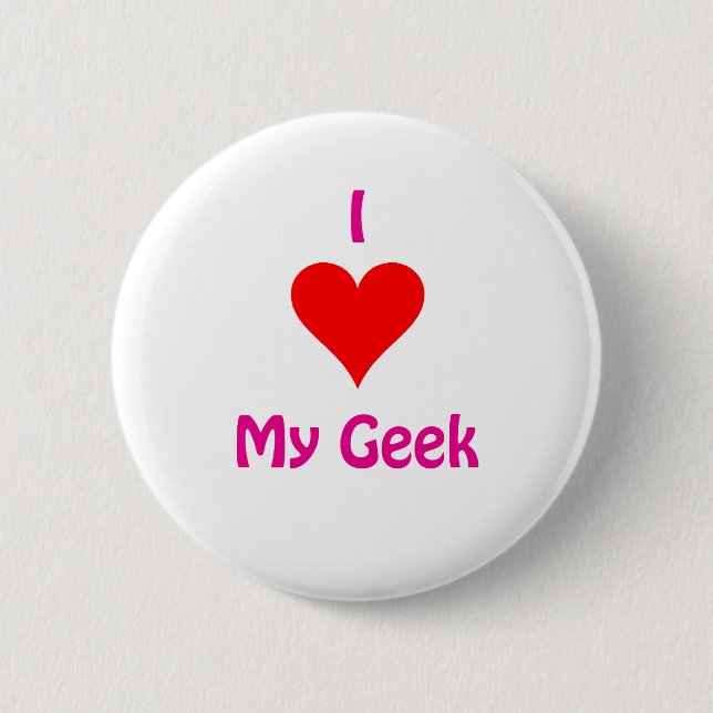 Liebe I mein Geek Button (Vorderseite)