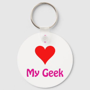 Liebe I mein Geek Schlüsselanhänger