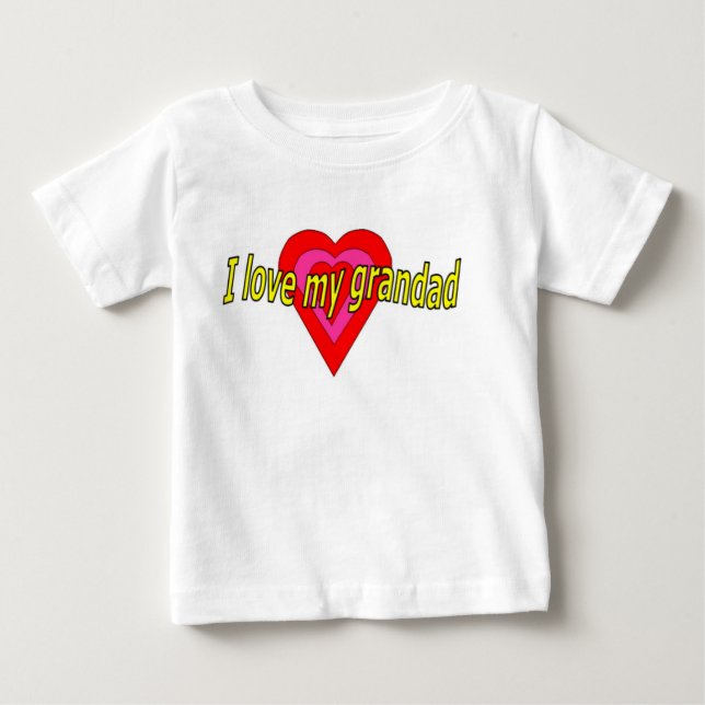 Liebe I mein Grandad Baby T-shirt (Vorderseite)