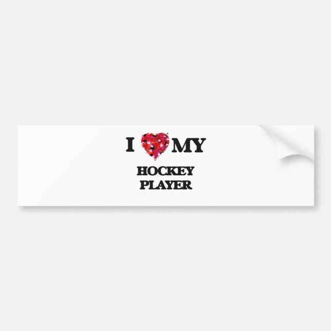 Liebe I mein Hockey-Spieler Autoaufkleber (Vorne)
