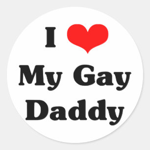 Liebe I mein homosexueller Vati Runder Aufkleber
