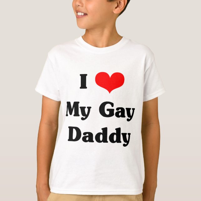 Liebe I mein homosexueller Vati T-Shirt (Vorderseite)