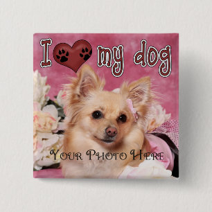 Liebe I mein Hund! Kundenspezifische Unterseite Button