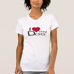 Liebe I mein Hundefrauen-Shirt T-Shirt