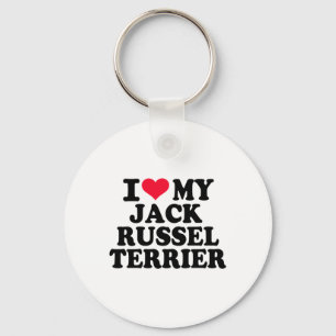 Liebe I mein Jack-Russel-Terrier Schlüsselanhänger