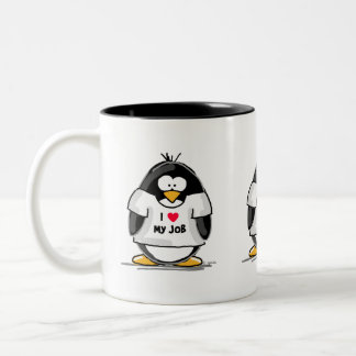 Liebe I mein Job - ich bin der Chef Zweifarbige Tasse