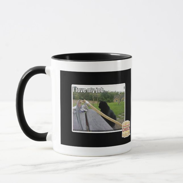 Liebe I mein Job Tasse (Links)