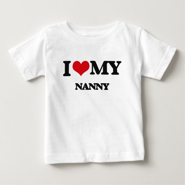 Liebe I mein Kindermädchen Baby T-shirt (Vorderseite)