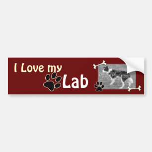 Liebe I mein Labrador-Autoaufkleber Autoaufkleber