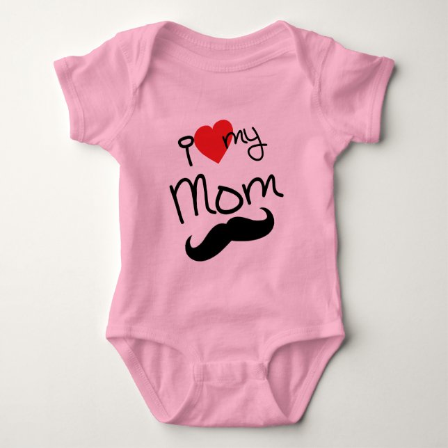 Liebe I mein Mama-Bodysuit Baby Strampler (Vorderseite)