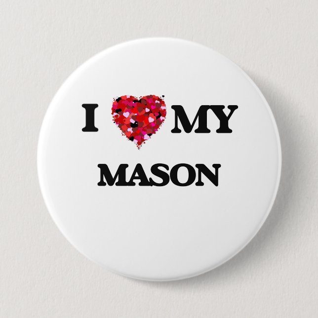 Liebe I mein Maurer Button (Vorderseite)