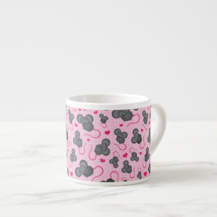 Liebe I mein Mäusemuster im Rosa Espressotasse