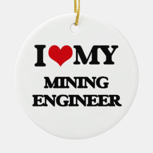 Liebe I mein Mineningenieur Keramikornament