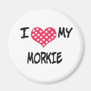 Liebe I mein Morkie Magnet