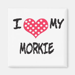 Liebe I mein Morkie Magnet