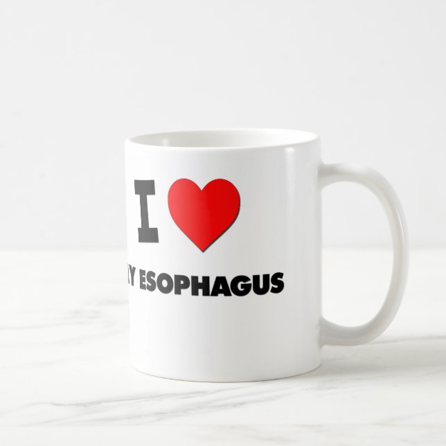 Liebe I mein Ösophagus Kaffeetasse (Rechts)
