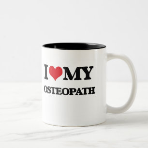 Liebe I mein Osteopath Zweifarbige Tasse