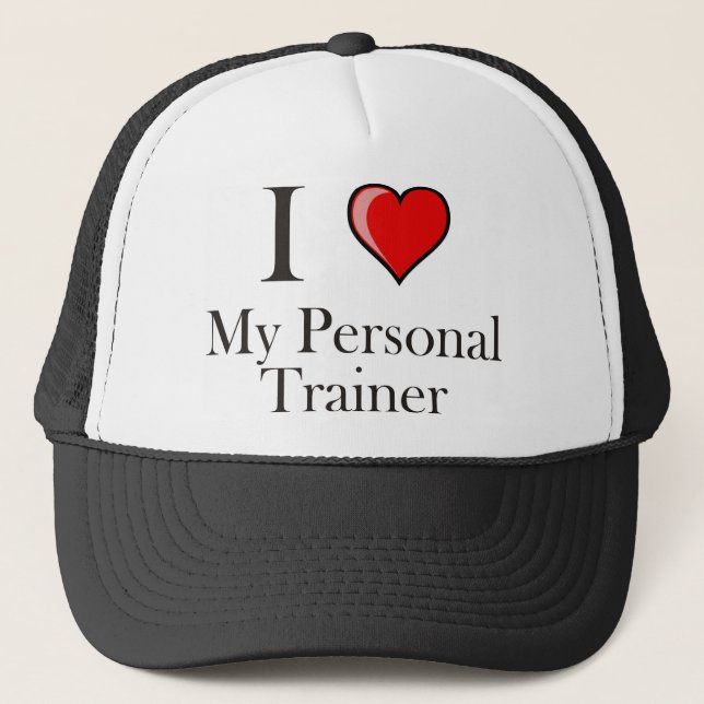 Liebe I mein persönlicher Trainer Truckerkappe (Vorderseite)