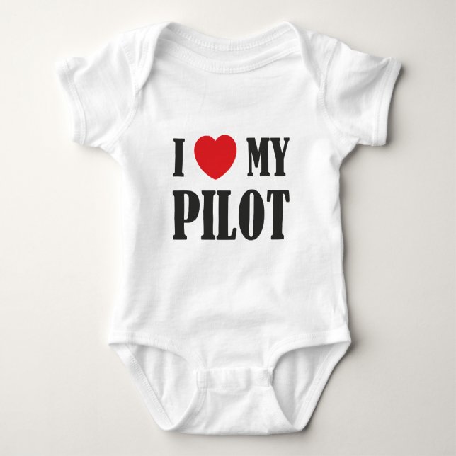 Liebe I mein Pilot Baby Strampler (Vorderseite)