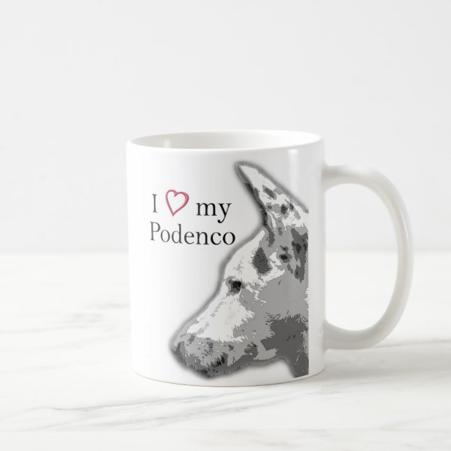 Liebe I mein podenco Kaffeetasse (Rechts)