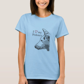 Liebe I mein podenco T-Shirt