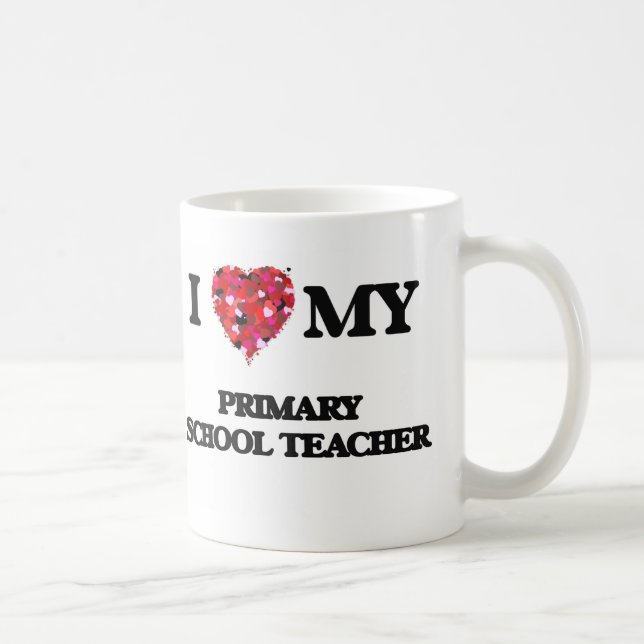 Liebe I mein Primärschule-Lehrer Kaffeetasse (Rechts)