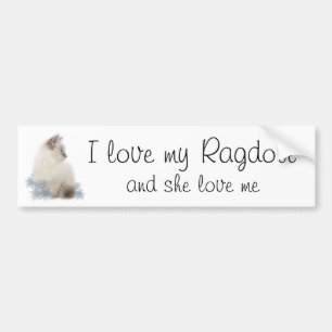 Liebe I mein ragdoll Autoaufkleber