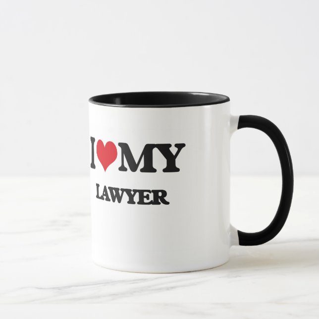 Liebe I mein Rechtsanwalt Tasse (Rechts)