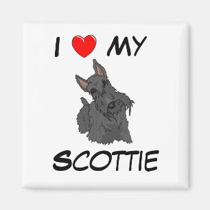 Liebe I mein Scottie-Magnet Magnet