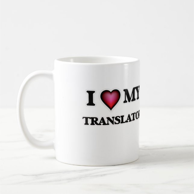 Liebe I mein Übersetzer Kaffeetasse (Links)