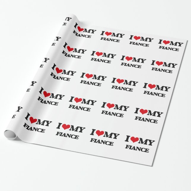 Liebe I mein Verlobte Geschenkpapier (Ungerollt)
