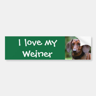 Liebe I mein Weiner Autoaufkleber