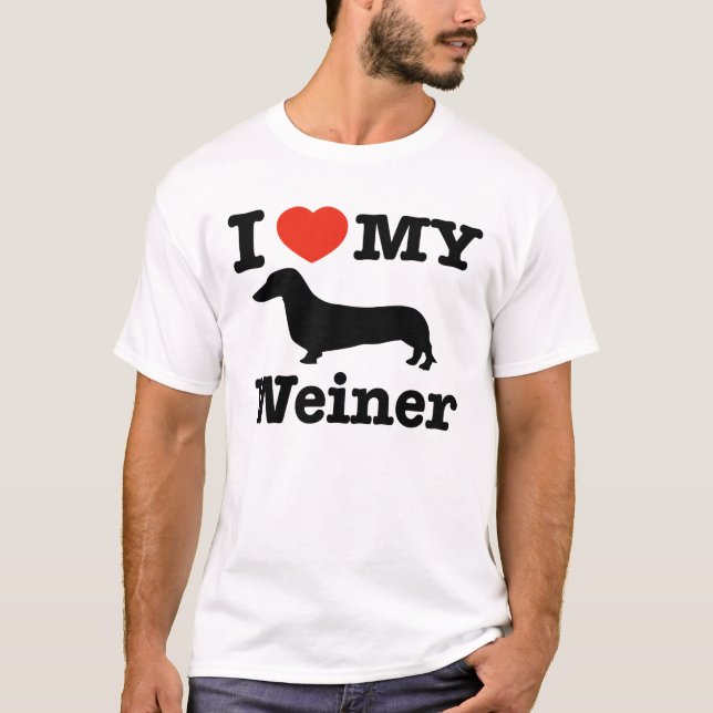Liebe I mein Weiner T-Shirt (Vorderseite)