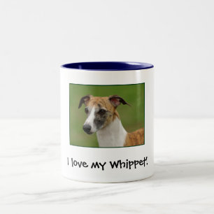 Liebe I mein Whippet! Zweifarbige Tasse