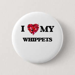 Liebe I mein Whippets Button