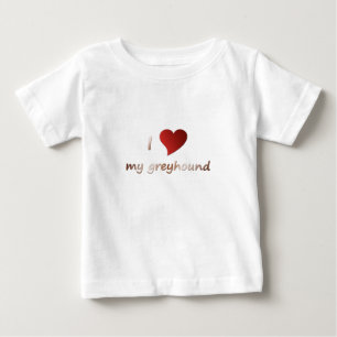 Liebe I mein Windhund-Säuglings-T - Shirt