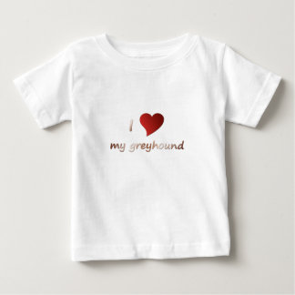 Liebe I mein Windhund-Säuglings-T - Shirt