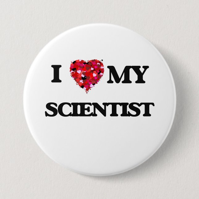 Liebe I mein Wissenschaftler Button (Vorderseite)